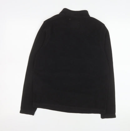 Regatta Boys Black Fleece 1/4 Zip Pullover Sweatshirt Size 13 Years