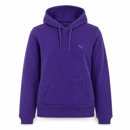 Puma Womens Purple Pullover Hoodie UK 12 Cotton Blend Lined