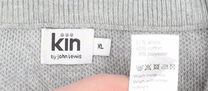Kin by John Lewis Men's Grey XL Pullover Knit Sweatshirt