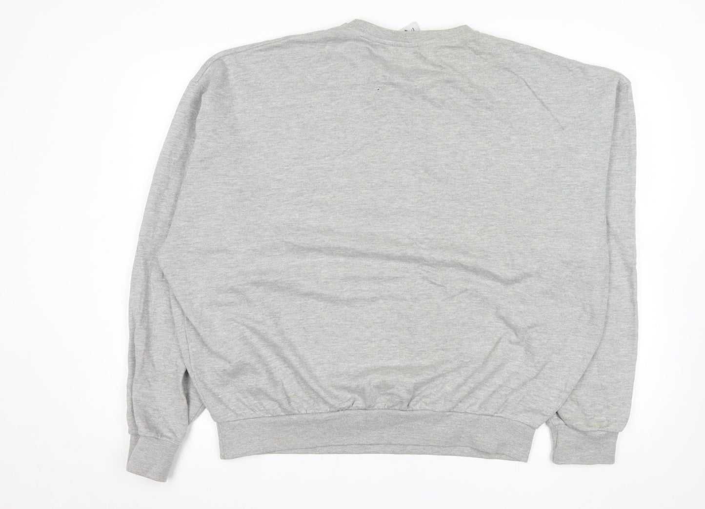 Pash Mens Grey Crew Neck Graphic Sweatshirt Size L