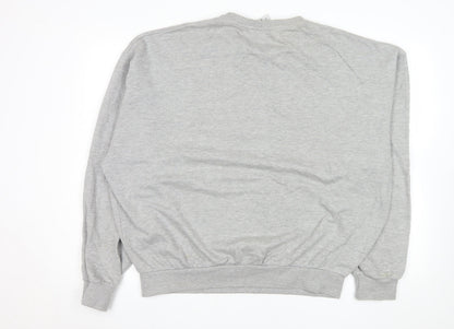 Pash Mens Grey Crew Neck Graphic Sweatshirt Size L