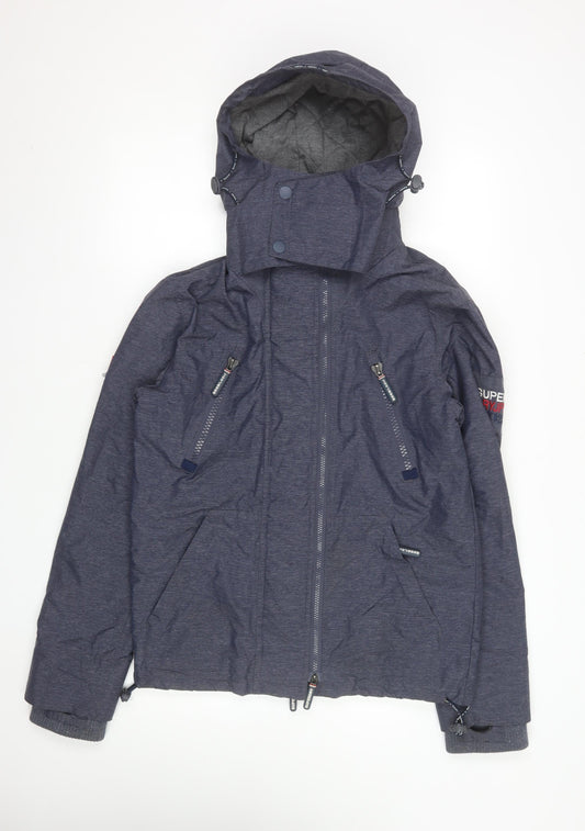 Superdry Mens Blue Wind Yachter Hooded Softshell Jacket S