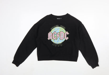 AC/DC Women's Black Small Crew Neck Pullover Sweatshirt 1979 Tour