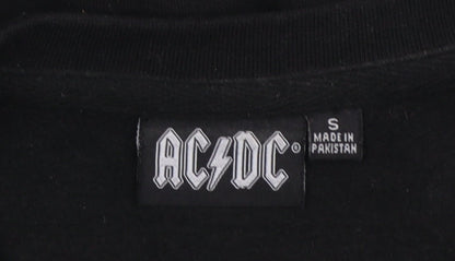 AC/DC Women's Black Small Crew Neck Pullover Sweatshirt 1979 Tour