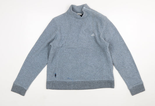 Adidas Women Grey Pullover Sweatshirt Size 10 Polyester Fleece