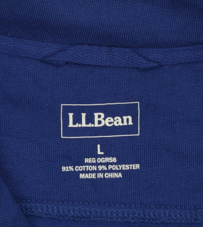 L.L.Bean Men's Blue 1/4 Zip Mock Neck Sweatshirt Size L