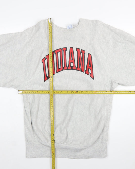 Champion Reverse Weave Indiana Grey Sweatshirt Womens XL Cotton Blend