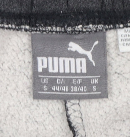 Puma Womens Grey S Jogger Trousers Fleece Lined Comfort Fit