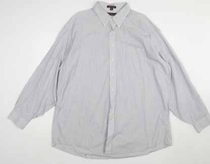 Tommy Hilfiger Men's Blue Check Classic Button-Up Shirt Size 18.5 Tall