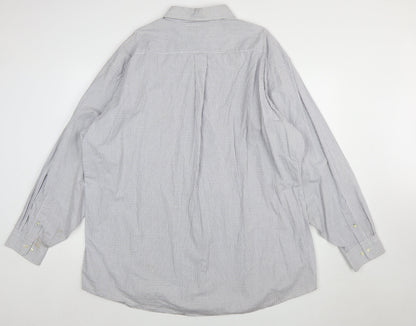 Tommy Hilfiger Men's Blue Check Classic Button-Up Shirt Size 18.5 Tall