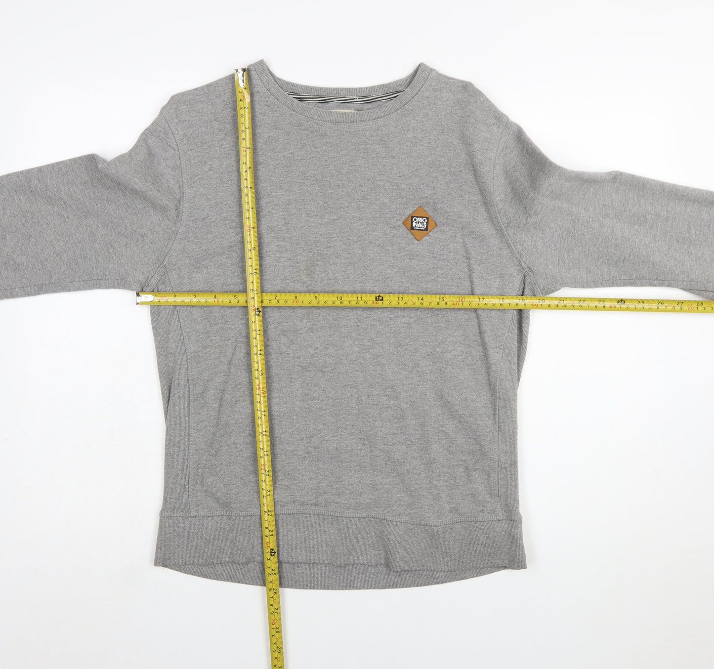 Jack & Jones Men's Grey Crew Neck Pullover Sweatshirt L