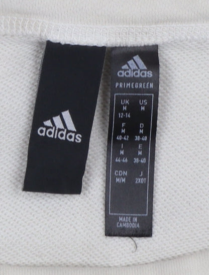 Adidas Womens Beige Long Sleeve Pullover Sweatshirt Size 12-14