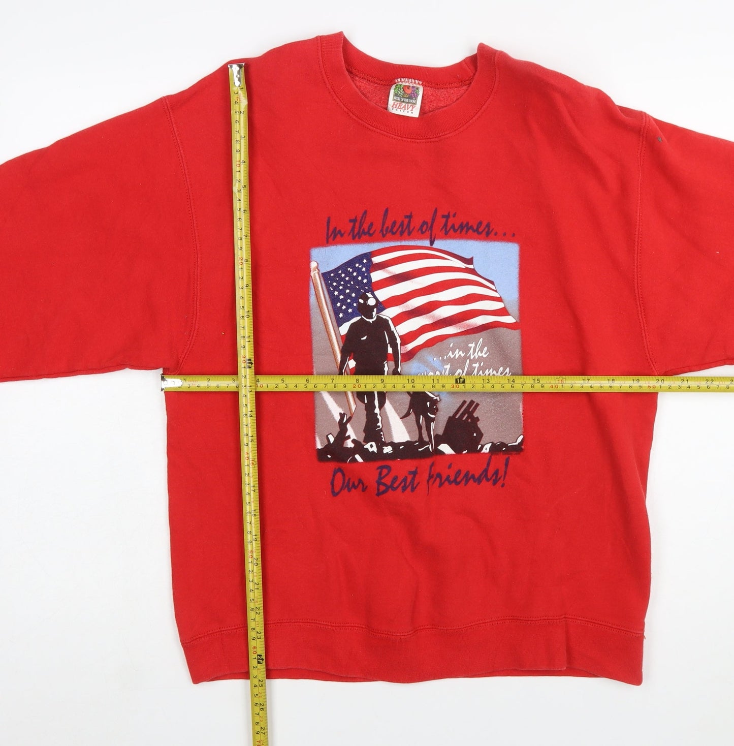Fruit of the Loom Women's Red Graphic Pullover Sweatshirt Size L