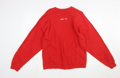 Fruit of the Loom Women's Red Graphic Pullover Sweatshirt Size L