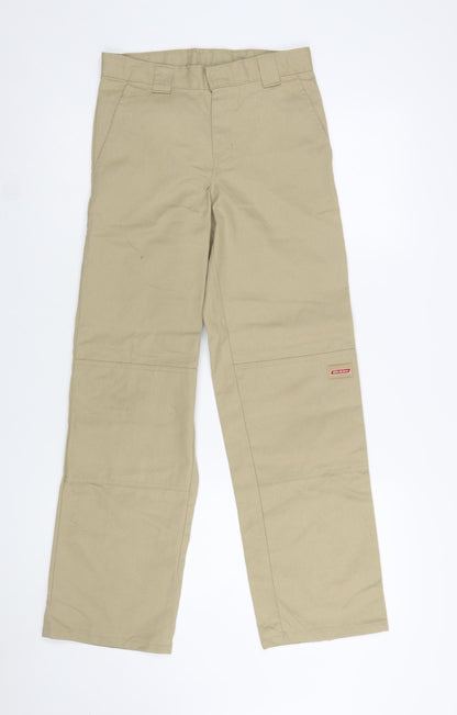 Dickies Boys Beige Chino Trousers 14 Years Regular Fit Durable Twill