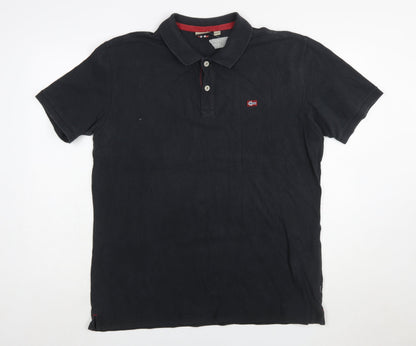 Napapijri Men’s Black 2XL Cotton Polo Shirt Classic Logo Style