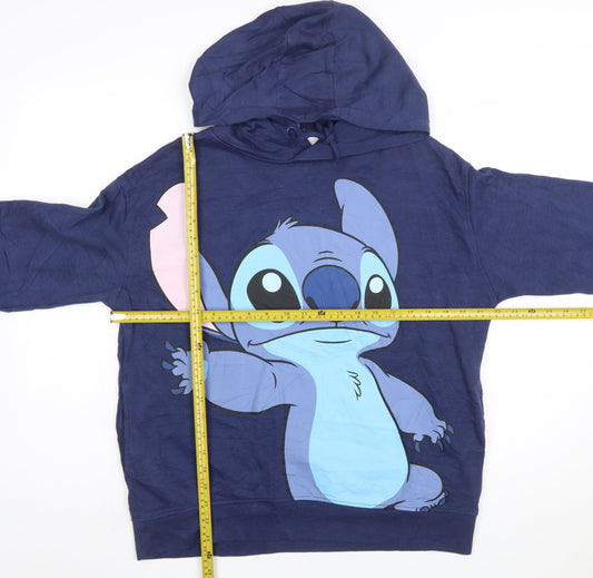 Disney Women’s Blue Stitch Pullover Hoodie Size S 10/12