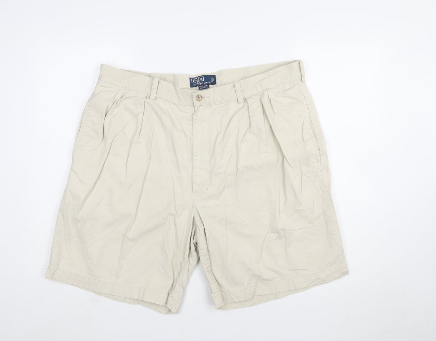 Ralph Lauren Men's Beige 40 Chino Shorts Pleated Cotton