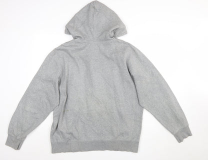 Nike Men's Grey XL Full Zip Hoodie Sweatshirt Cotton Fleece
