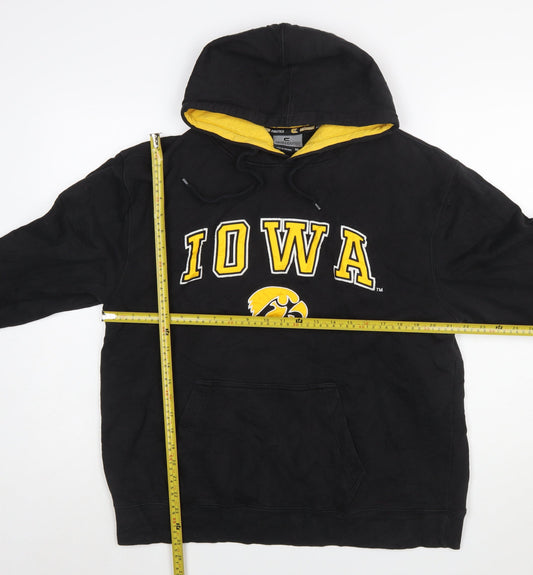 Colosseum Athletics Men’s Black XL Pullover Hoodie Iowa Graphic