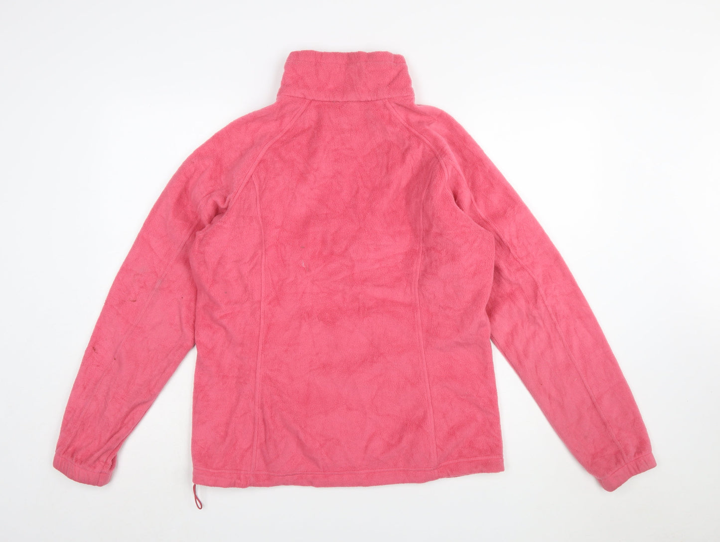 Columbia Women Pink Fleece Full Zip Jacket L Lightweight Outdoor
