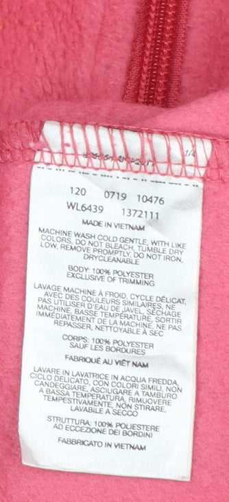 Columbia Women Pink Fleece Full Zip Jacket L Lightweight Outdoor