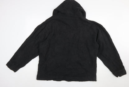 Reebok Men's Black XL Pullover Hoodie with Logo and Kangaroo Pocket
