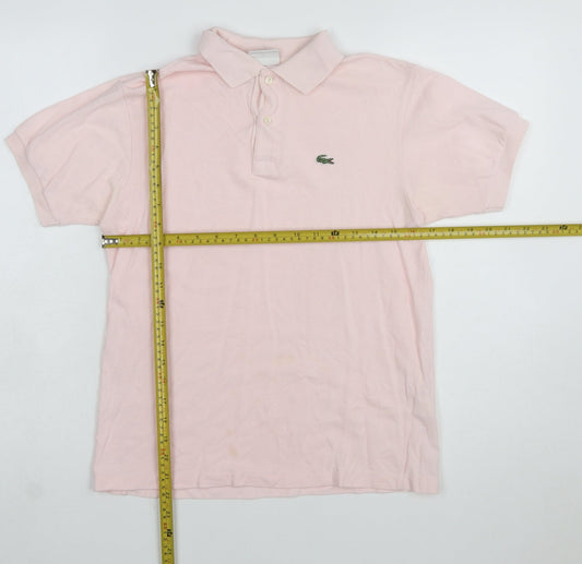 Lacoste Boys Pink Cotton Polo Shirt Short Sleeve Size 14 Years