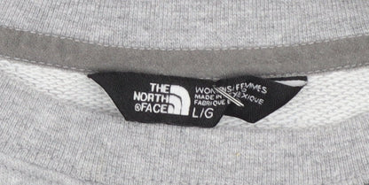 The North Face Womens Grey Floral Crew Neck Sweatshirt Size L