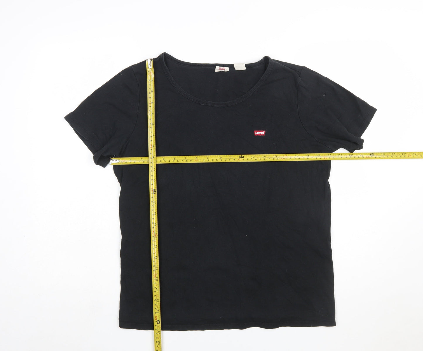 Levi's Womens Black 2XL Basic Crew Neck Cotton T-Shirt