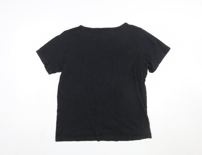 Levi's Womens Black 2XL Basic Crew Neck Cotton T-Shirt