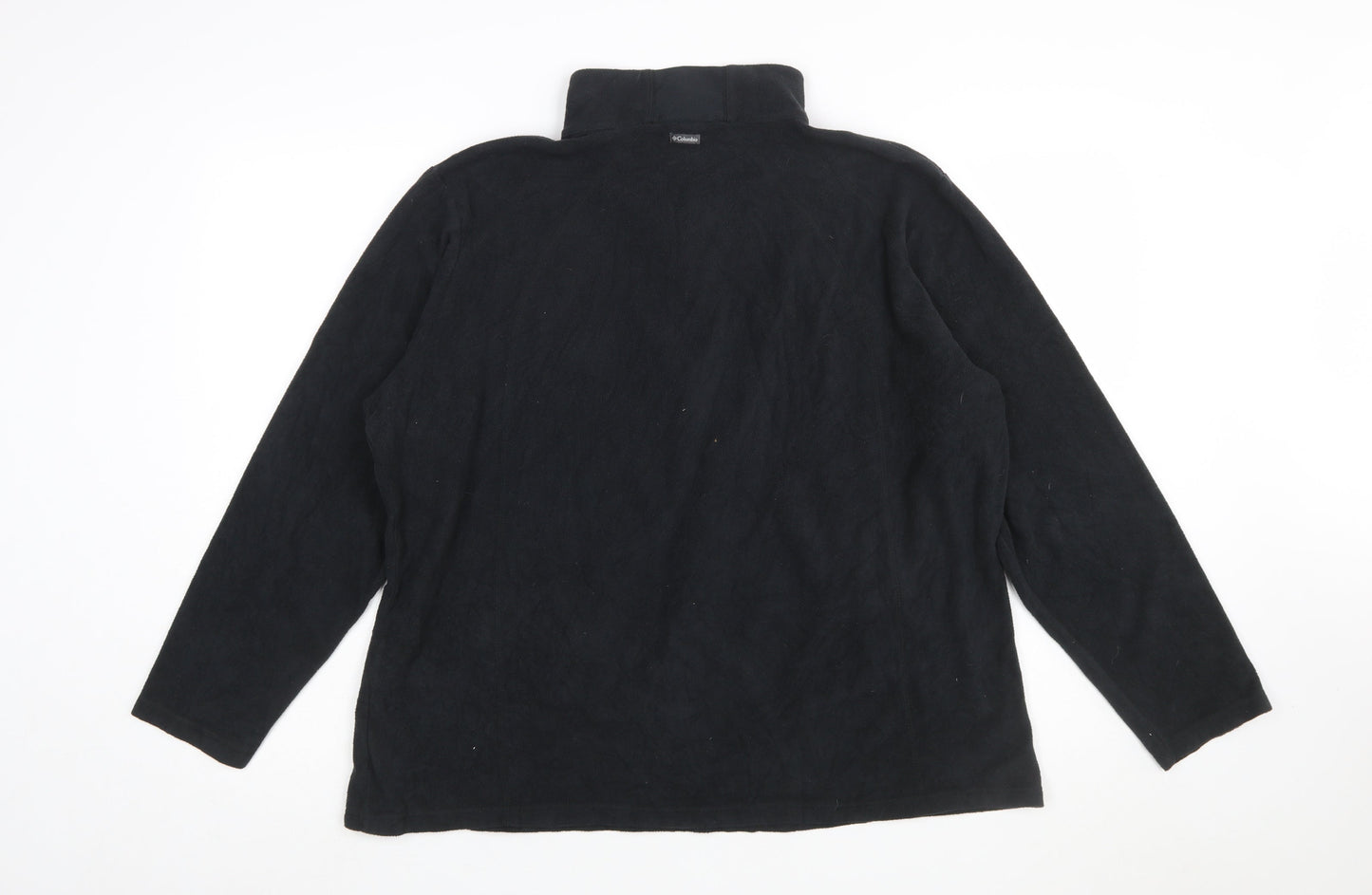 Columbia Mens Black XL 1/4 Zip Fleece Pullover Sweatshirt