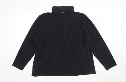 Columbia Mens Black XL 1/4 Zip Fleece Pullover Sweatshirt
