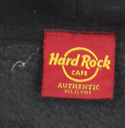 Hard Rock Cafe Orlando Mens Black Pullover Hoodie Size M Music Fleece