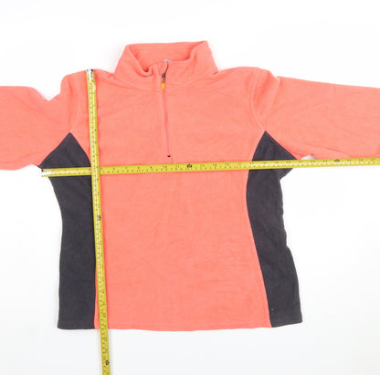 Champion Women’s Coral & Black Fleece Pullover Sweatshirt L