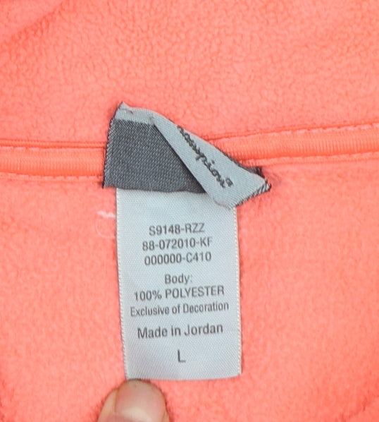Champion Women’s Coral & Black Fleece Pullover Sweatshirt L