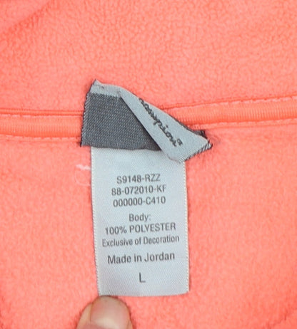 Champion Women’s Coral & Black Fleece Pullover Sweatshirt L