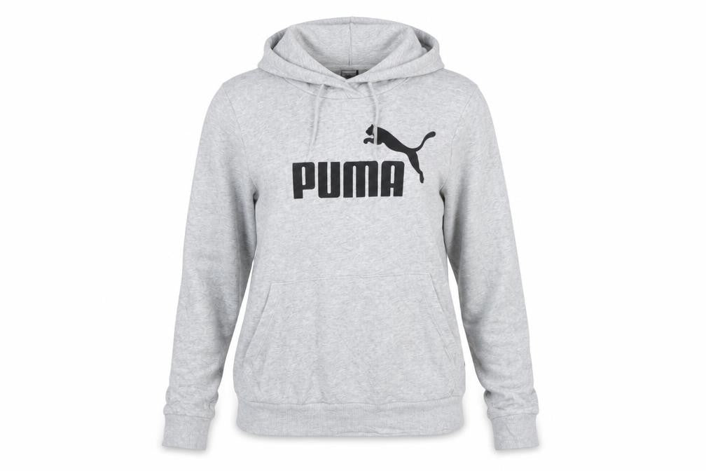 Puma Women’s Grey Pullover Hoodie Size 10 Logo Sweatshirt