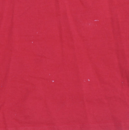Nike Girls Red Cropped Dri-Fit T-Shirt XL Athletic Fit Sports Top