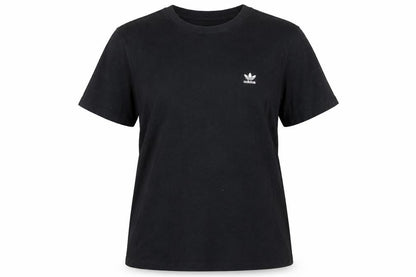 adidas Women Black Basic Crew Neck Regular Fit Short Sleeve T-Shirt Size 18