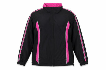 St. John’s Bay Women’s Black Pink Track Jacket L Activewear Full Zip