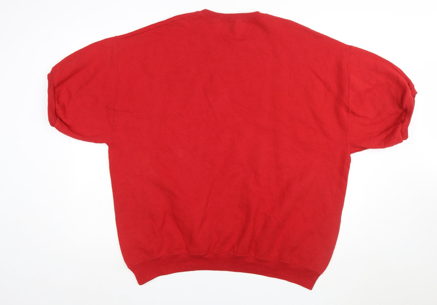 Jerzees Mens Red 2XL Pullover Crew Neck Short Sleeve Sweatshirt