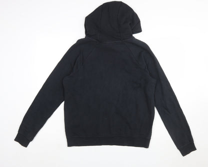 Nike Women's Black Hooded Pullover Hoodie Medium Cotton Blend