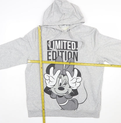 Disney Women Grey Minnie Mouse Pullover Hoodie Size 14 Limited Edition