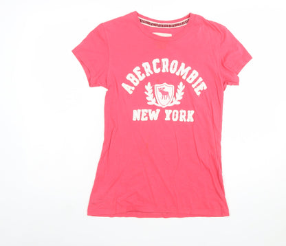 Abercrombie & Fitch Women’s Pink Cotton T-Shirt Size L Casual