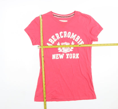 Abercrombie & Fitch Women’s Pink Cotton T-Shirt Size L Casual