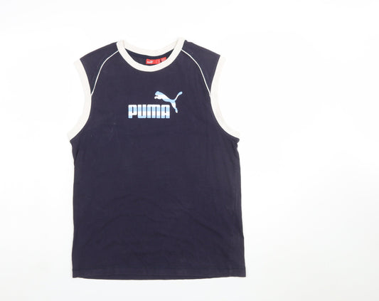 Puma Men's Navy Sleeveless Tank Top Size 2XL Athletic Fit