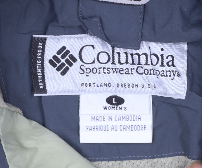 Columbia Women Beige Waterproof Hooded Jacket L