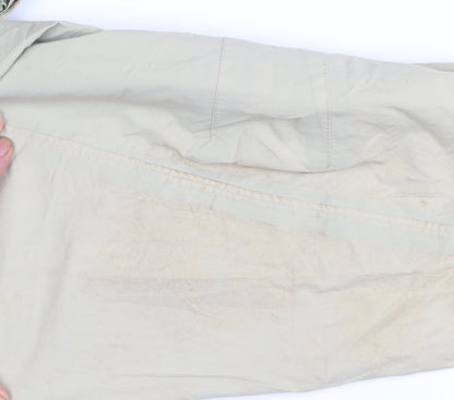 Columbia Women Beige Waterproof Hooded Jacket L