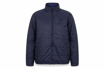 Reebok Women Blue XL Puffer Jacket Lightweight Full Zip